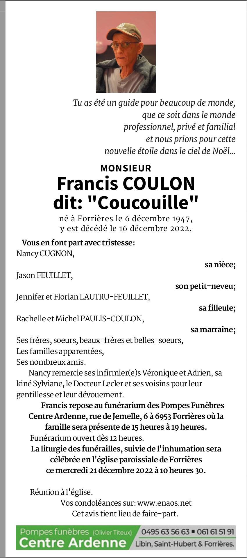 Francis coulon