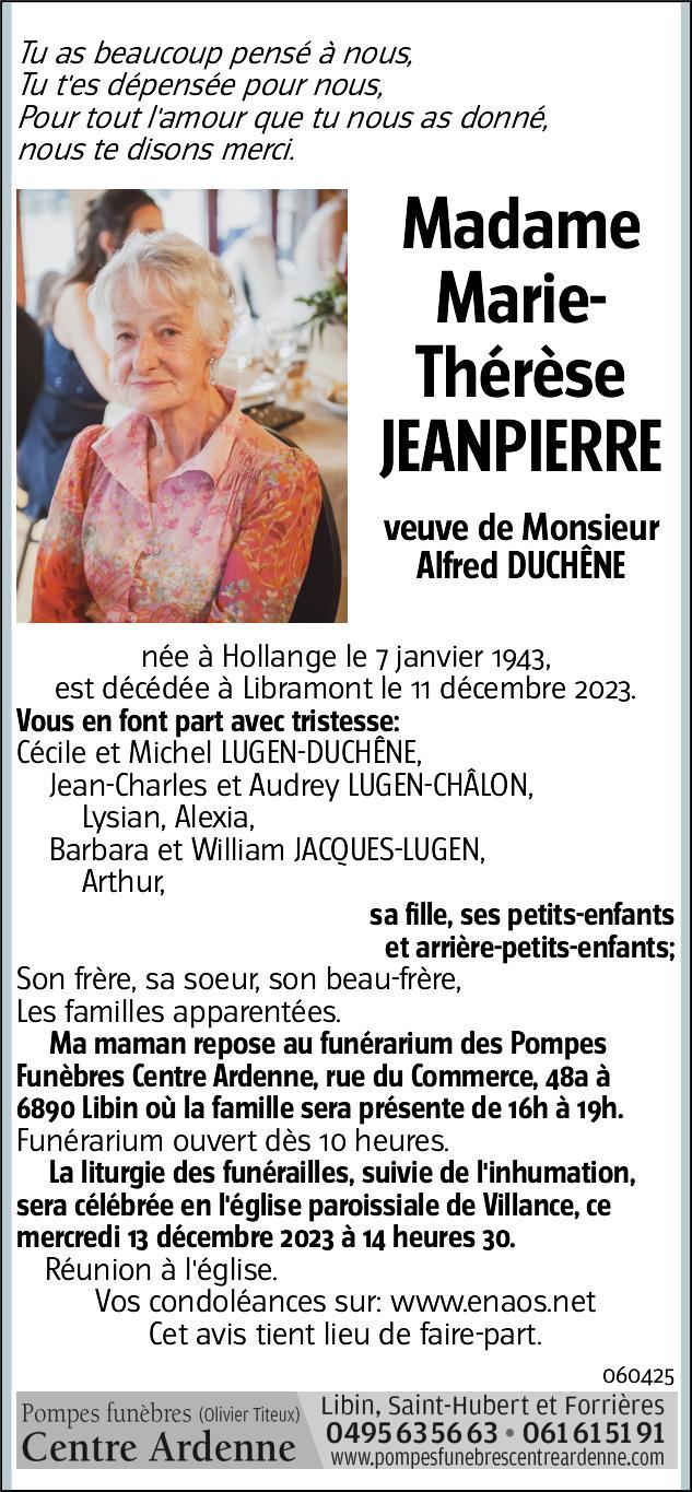 Marie therese jeanpierre